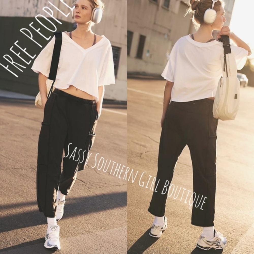 🆕⭐Free People Black Wash Pants
